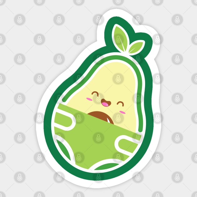 Baby Avocado Sticker by LogoRepublic